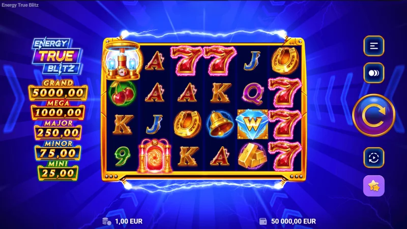Energy True Blitz - ekran gry z bębnami 6x4